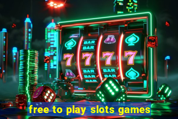 free to play slots games