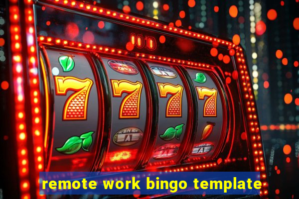 remote work bingo template