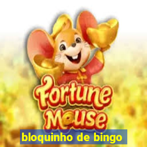 bloquinho de bingo