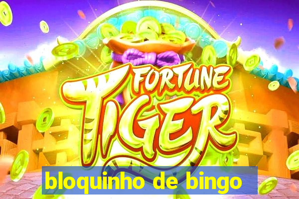 bloquinho de bingo