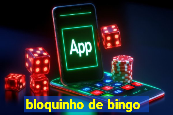 bloquinho de bingo