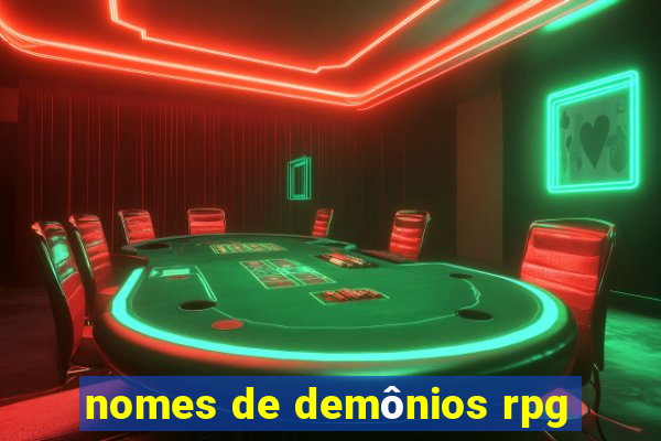 nomes de demônios rpg