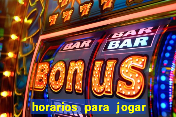 horarios para jogar fortune tiger