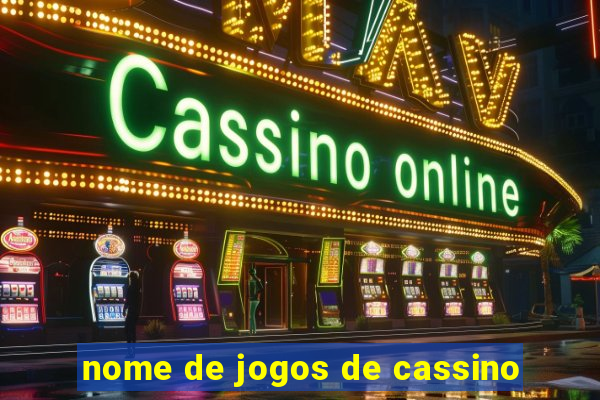 nome de jogos de cassino