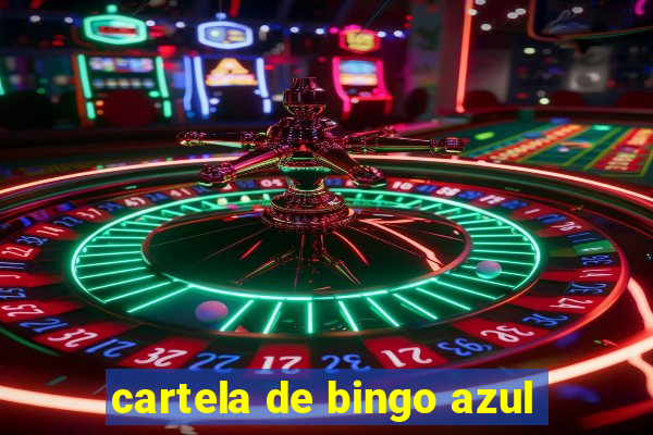 cartela de bingo azul