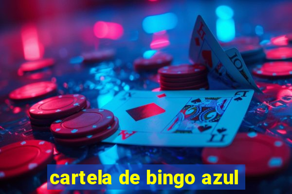 cartela de bingo azul