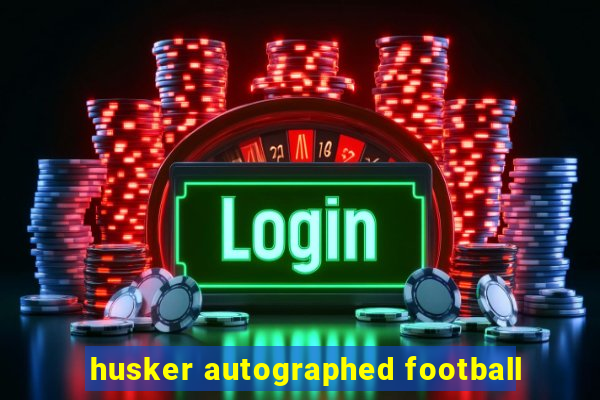 husker autographed football