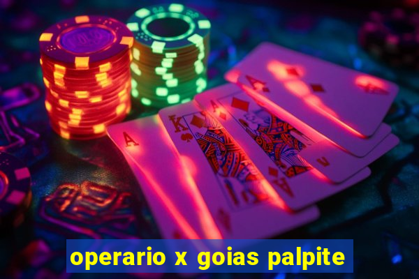 operario x goias palpite