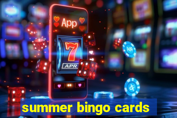 summer bingo cards