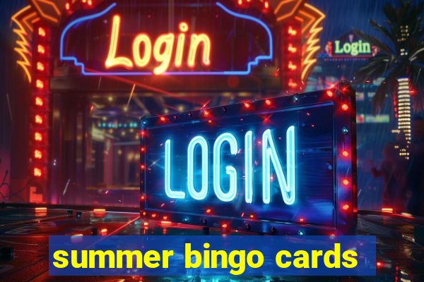 summer bingo cards