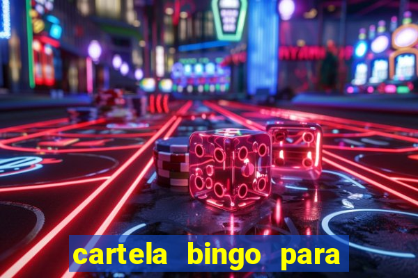 cartela bingo para cha de cozinha imprimir gratis