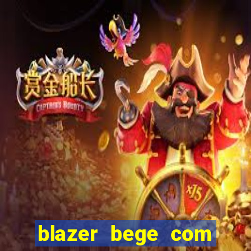 blazer bege com calça preta