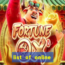 list of online slot sites