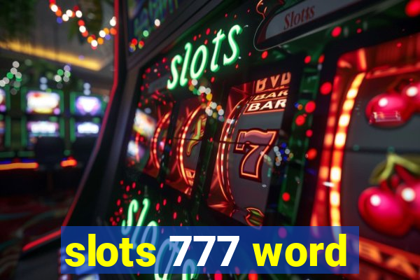 slots 777 word