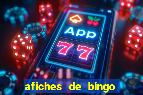 afiches de bingo para editar