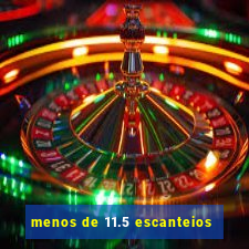 menos de 11.5 escanteios