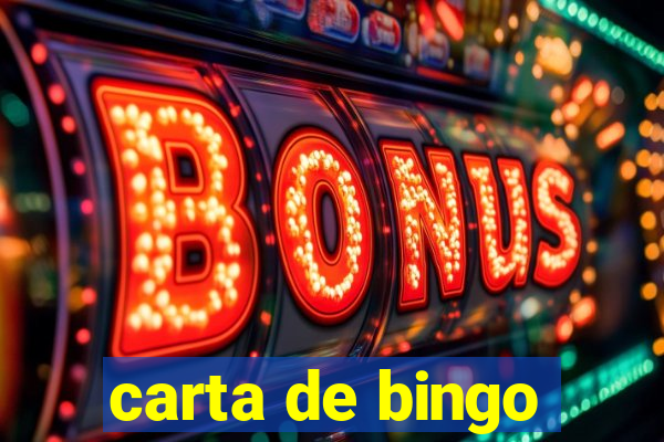 carta de bingo