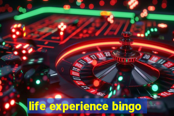 life experience bingo