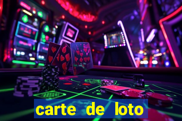 carte de loto bingo a imprimer gratuit