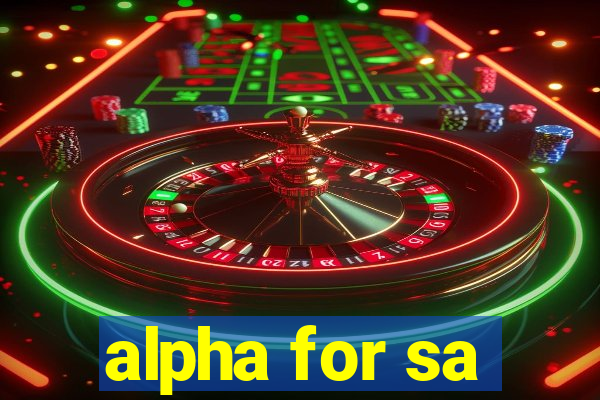 alpha for sa