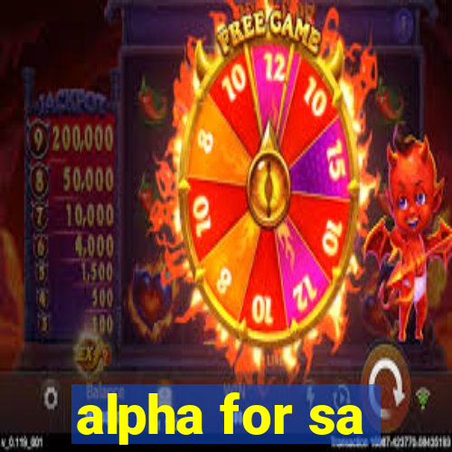 alpha for sa