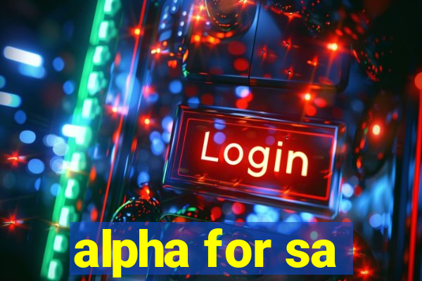 alpha for sa