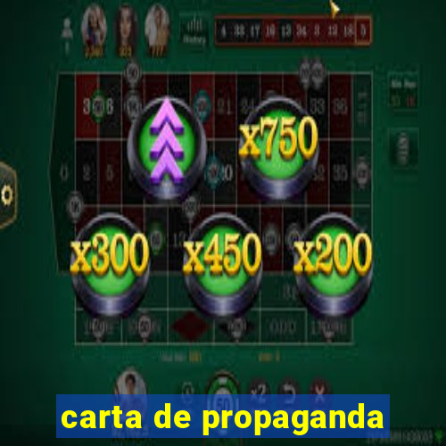 carta de propaganda