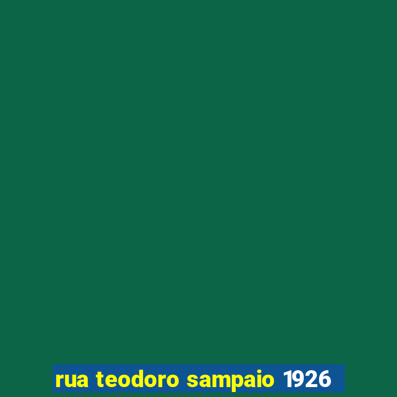 rua teodoro sampaio 1926