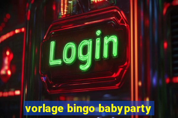 vorlage bingo babyparty