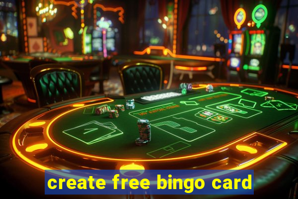 create free bingo card