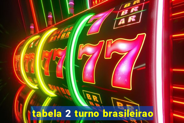 tabela 2 turno brasileirao