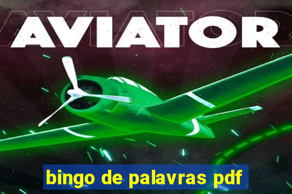 bingo de palavras pdf