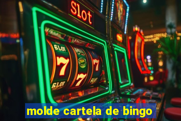 molde cartela de bingo