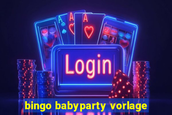 bingo babyparty vorlage