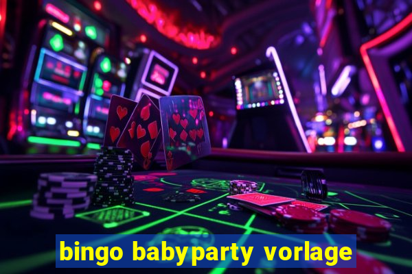 bingo babyparty vorlage