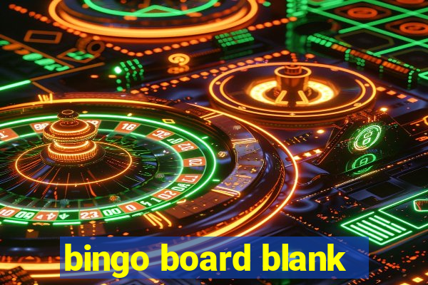 bingo board blank