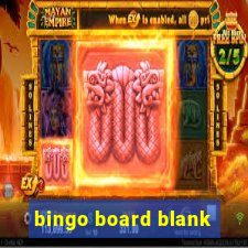 bingo board blank