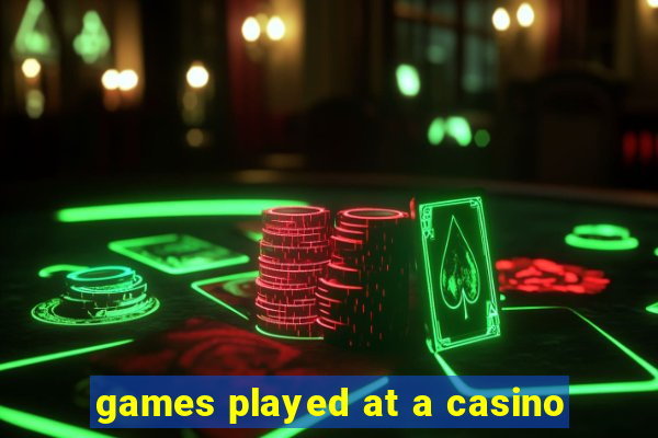 games played at a casino