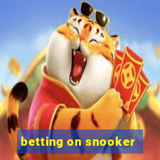 betting on snooker