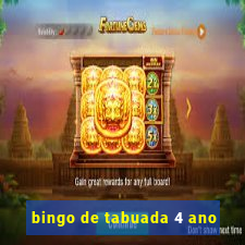 bingo de tabuada 4 ano