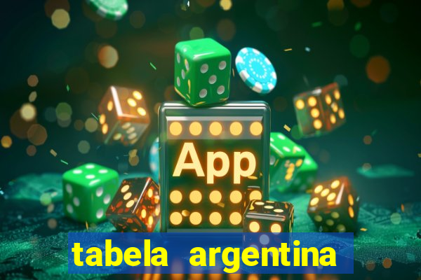 tabela argentina torneo betano