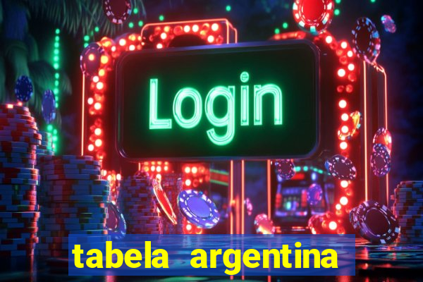 tabela argentina torneo betano