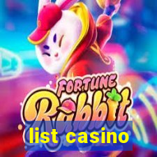 list casino