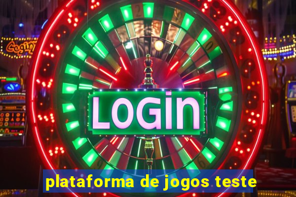 plataforma de jogos teste