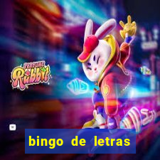 bingo de letras para imprimir colorido