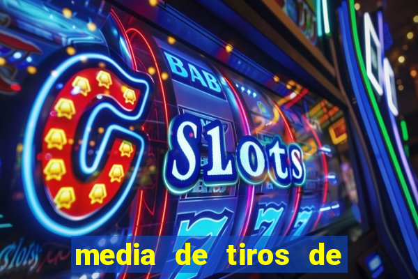 media de tiros de meta por jogo