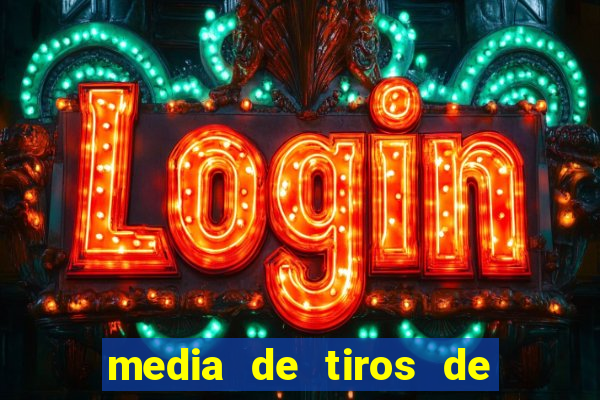 media de tiros de meta por jogo