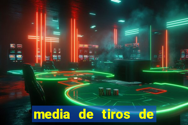 media de tiros de meta por jogo