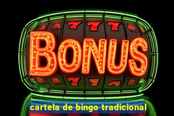 cartela de bingo tradicional