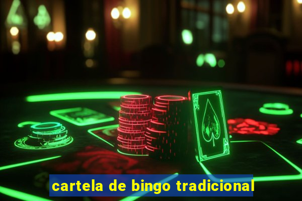 cartela de bingo tradicional